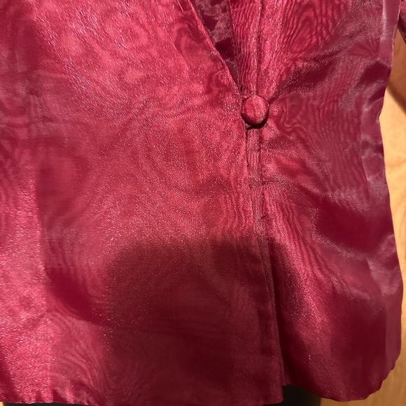 NWT Alex Evenings burgundy size small petite blazer/blouse - Picture 4 of 8